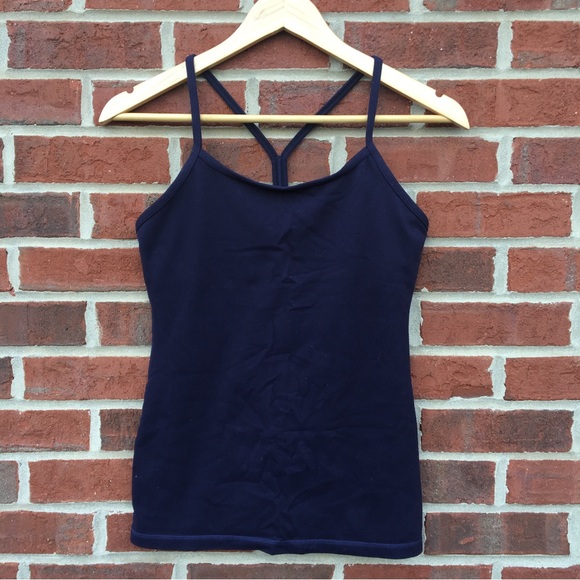 lululemon athletica Tops - (SOLD) Lululemon Power Y Tank Black Swan Dark Purple